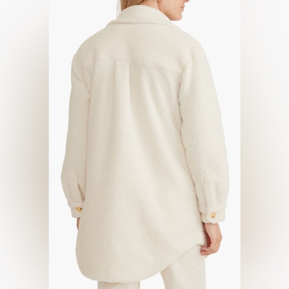Nwt MARINE LAYER Bailey Longline High Pile Fleece Shirt Jacket - Picture 3 of 9